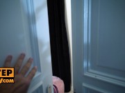 Lovely faced stepdaughter Zazie Skymm gets assfucked in POV with condom 1/16