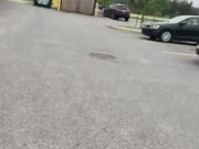 Milkymama awkwardly flashes drivers while driving topless 7/16