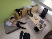 LOAN4K Short-haired goddess hooks up with the guy who can help her 10/16