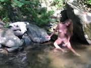 NAKED BLONDE CAUGHT NAKED IN CREEK 11/16