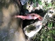NAKED BLONDE CAUGHT NAKED IN CREEK 7/16