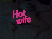 Wet PUSSY. Сutie in stockings masturbates with butt plug. 1/16