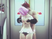 Pink hair girl fucked on the train - 3D Hentai (Uncensored) 3/16