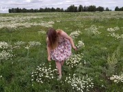 Blonde Horny in Nature and Fingering in the Field 3/16
