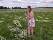 Blonde Horny in Nature and Fingering in the Field 4/16