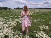 Blonde Horny in Nature and Fingering in the Field 8/16
