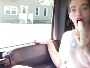 Brunette Stuffs Her Pussy With Banana 6/16