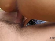 HUNT4K Tanned and slim belle fucked by hunter outdoors in front of BF 15/16