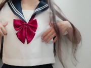 快楽に身をよじるこの小さな日本人の女の子にはオーガズムが多すぎる 4/16