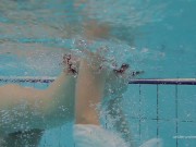 White dressed tight hairy babe Katy Soroka underwater 10/16