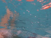 White dressed tight hairy babe Katy Soroka underwater 11/16