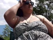 Bikini Arab BBW Smokes a Blunt in a Creek 6/16