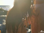 Sex with a Hot Milf by Sunset on Public Beach 1/16