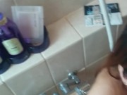 【裏垢女子ぶっかけ】お風呂場で素人娘に顔射するだけの動画【射精日記】 14/16