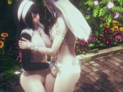 Threesome queen and nun - Hentai - (Uncensored) 14/16