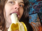 ANUS FOOD FARTS BANANA PinkMoonLust BOOGER TASTING Horny Silly Cute Hairy Fetishist Eats Breakfast 2/16