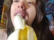 ANUS FOOD FARTS BANANA PinkMoonLust BOOGER TASTING Horny Silly Cute Hairy Fetishist Eats Breakfast 6/16