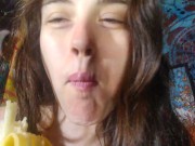 ANUS FOOD FARTS BANANA PinkMoonLust BOOGER TASTING Horny Silly Cute Hairy Fetishist Eats Breakfast 7/16