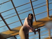 Pink swimsuit babe with tatts Roxalana Cheh underwater 2/16