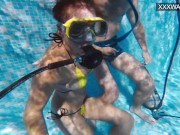Polina Rucheyok gets mouth fucked in the pool