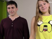 Defloration new babe Kira Zukerman showing hymen 2/16