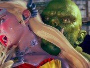 Justice powerful  battle to darkness goblin - 3d hentai animation 13/16