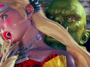 Justice powerful  battle to darkness goblin - 3d hentai animation 14/16