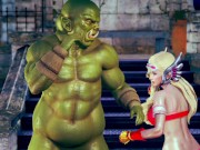 Justice powerful  battle to darkness goblin - 3d hentai animation 4/16