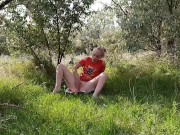 went for berries and decided to masturbate in the forest 13/16