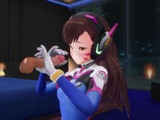 3D HENTAI D.VA jerks off your cock in the penthouse 14/16