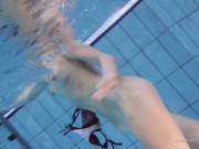 Underwatershow presents babe Nastya in the pool 9/16