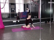 Amazing bubble butt brunette Tamara babe does acrobatics 2/16