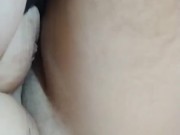 Сделала минет и получила сперму на порванные колготки  12/16