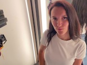 Fitting sexy underwear in a women's store 1/16