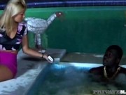 PrivateBlack - Sex Bomb Sunny Blue Gets Dark Dicked By Hard Cock Poolside! 2/16