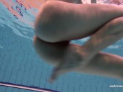 Firm big tits and red dress underwater on Duna Bultihalo 14/16