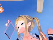 【エロゲーコイカツ！VRver】金髪爆乳ツインテールにおっぱい揉みまくりエッチ！【Hentai3DCG Koikatsu anime】blonde big breast massage H 15/16
