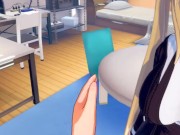 【エロゲーコイカツ！VRver】金髪爆乳ツインテールにおっぱい揉みまくりエッチ！【Hentai3DCG Koikatsu anime】blonde big breast massage H 2/16
