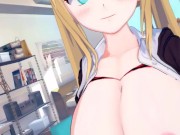 【エロゲーコイカツ！VRver】金髪爆乳ツインテールにおっぱい揉みまくりエッチ！【Hentai3DCG Koikatsu anime】blonde big breast massage H 8/16