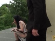 Skinny Petite Sub Hardcore Fucked By Dom 8/16