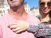 Sexy blonde Glamour girl shows her bald pussy on vacation 4K 16/16