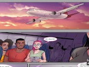 Candy the Webcam Model Part 2 - Mile High Club || live broadcast 3some fuck in Plane bathroom