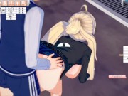 【エロゲーコイカツ！】金髪帰国子女の爆乳揉みまくりH！(アニメ3DCG動画)[Hentai Game Koikatsu! ]big breasts of a blonde returnee 13/16