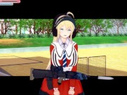 【エロゲーコイカツ！】金髪帰国子女の爆乳揉みまくりH！(アニメ3DCG動画)[Hentai Game Koikatsu! ]big breasts of a blonde returnee 3/16