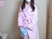 全裸バスローブ姿でノーブラノーパン生着替え下着紹介❤️ 4/16