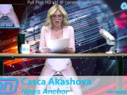 Mature Big Tits Babe rides the sybian while reading news stories 9/16