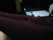 Thick Calves Domination Footjob Tramples Skinny Guy 12/16