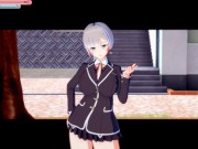 【エロゲーコイカツ！】性格が勝ち気なショートカット銀髪爆乳のおっぱい揉みまくりセックス！(アニメ3DCG動画)[Hentai Game Koikatsu! Anime 3DCG video] 1/16