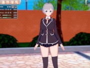 【エロゲーコイカツ！】性格が勝ち気なショートカット銀髪爆乳のおっぱい揉みまくりセックス！(アニメ3DCG動画)[Hentai Game Koikatsu! Anime 3DCG video] 3/16