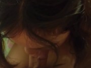 GF sucks my dick in a flower robe 12/16